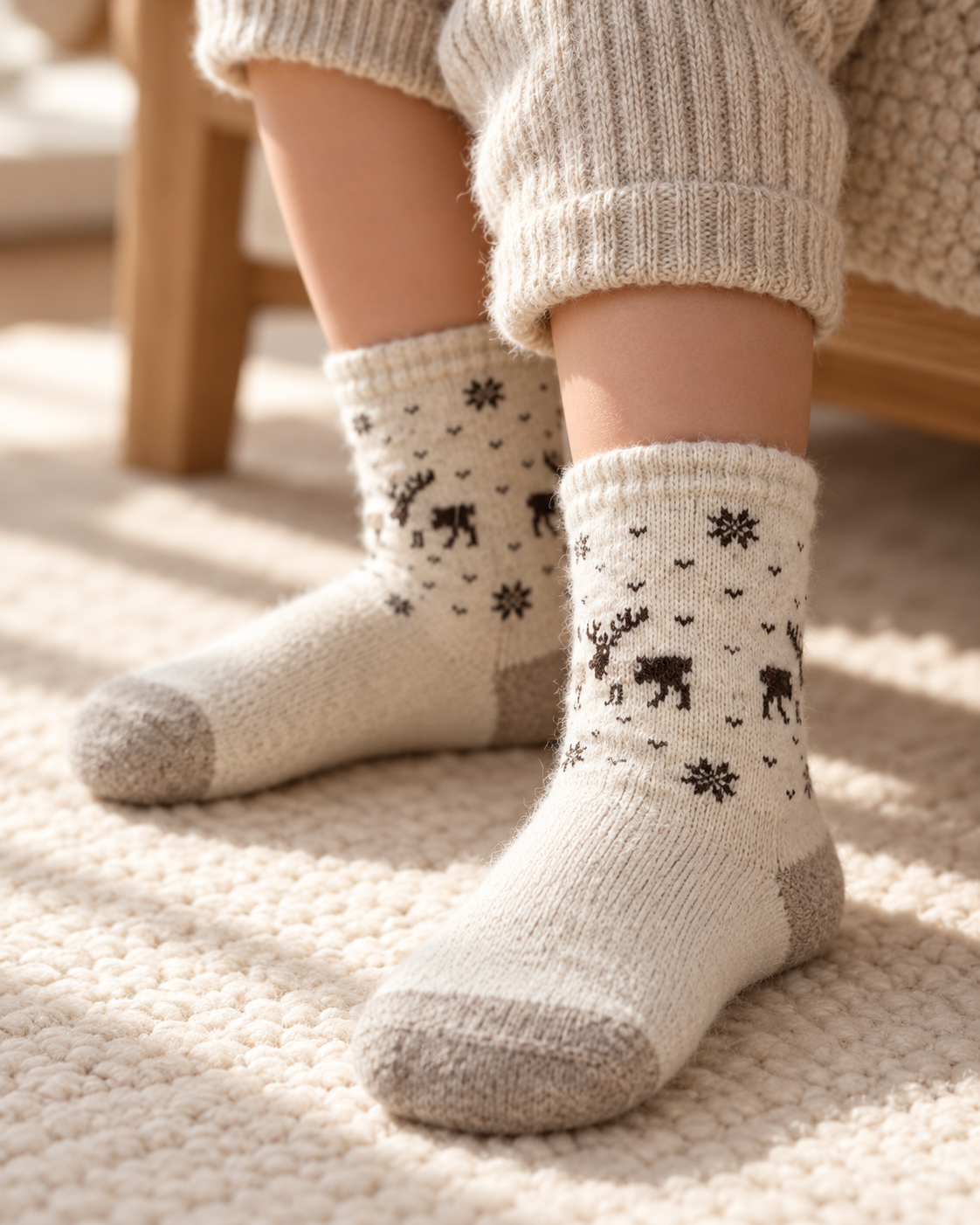 Kinder-Wollsocken aus der Mongolei