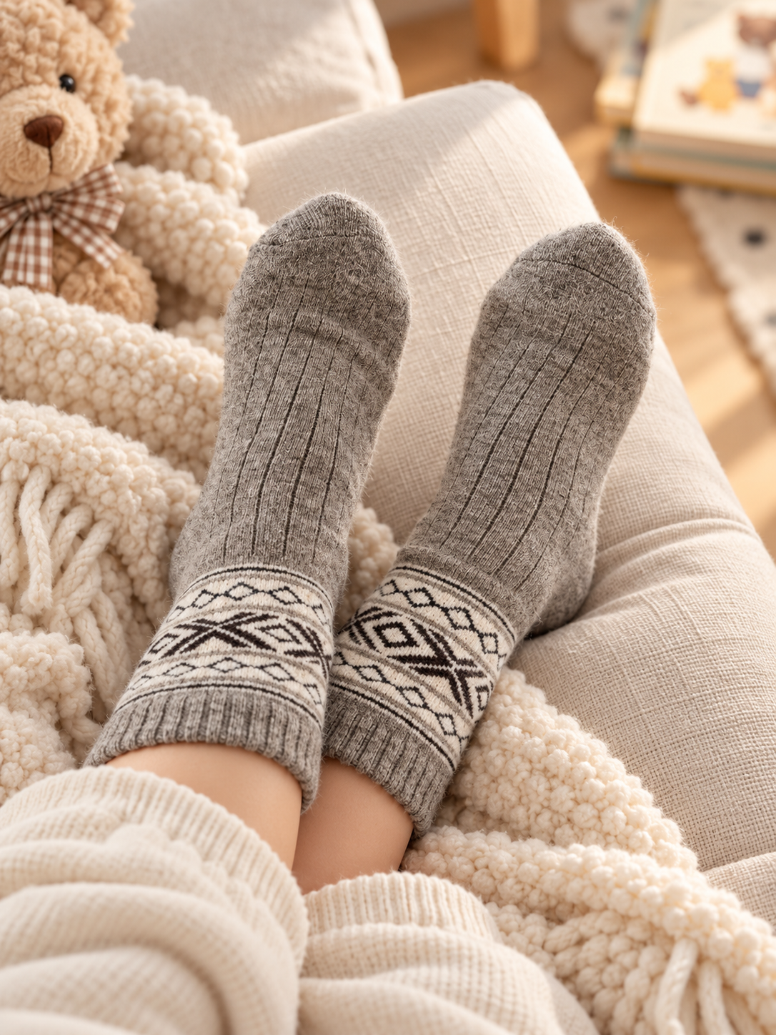 Kinder-Wollsocken aus der Mongolei