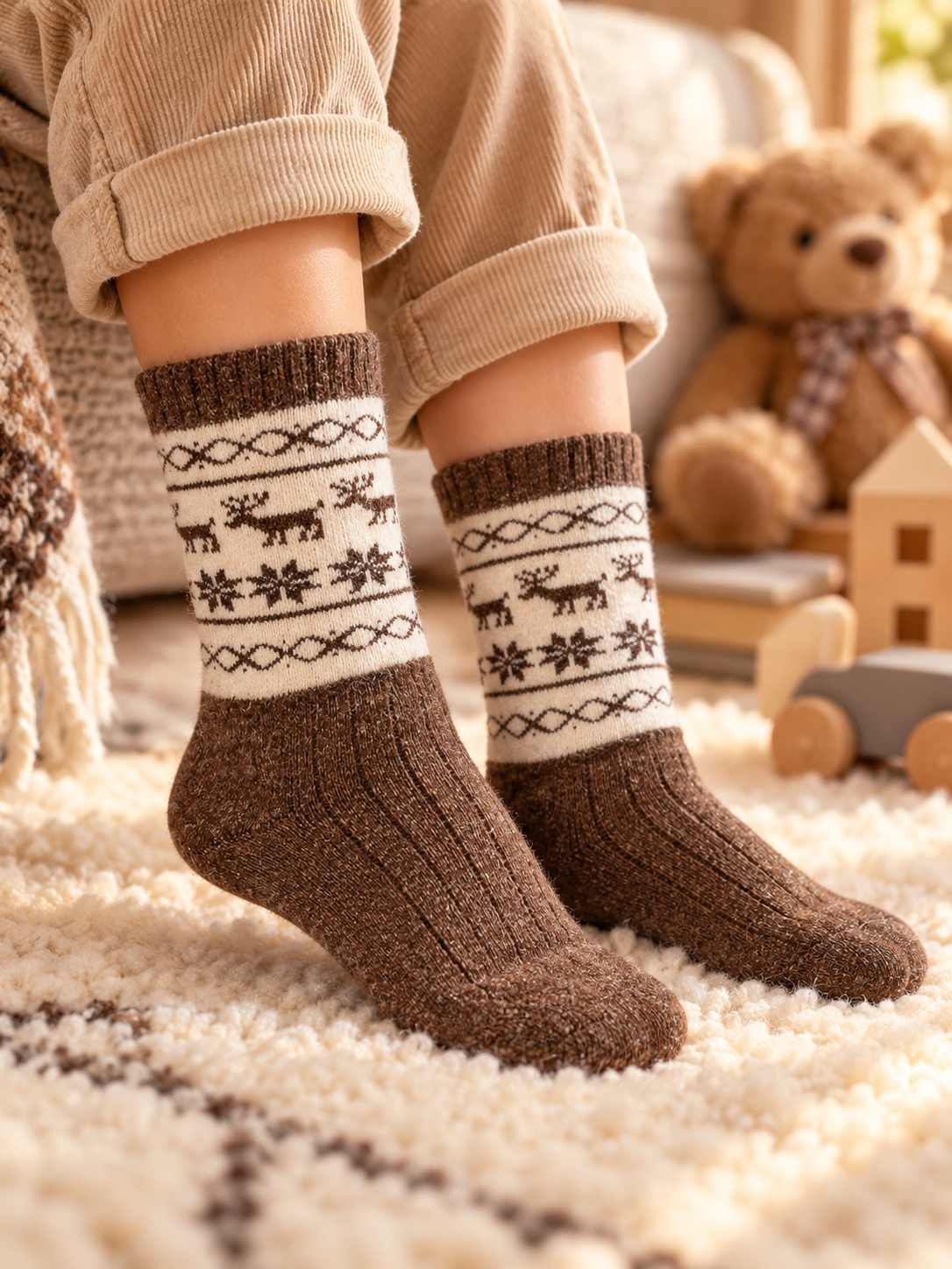 Kinder-Wollsocken aus der Mongolei