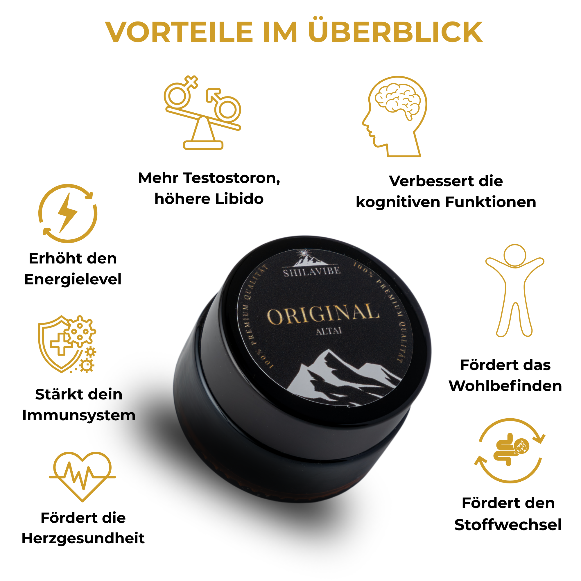 100% Originales Premium Shilajit aus dem Altai